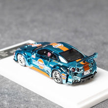 Load image into Gallery viewer, DK 1:64 Plating Blue Gulf GTR R35 RR Sports Model Diecast Metal Car New Collection