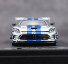 Load image into Gallery viewer, HM 1:64 Silver Blue Viper MK3 ACR Coupe Sports Model Diecast Metal Car New Collection