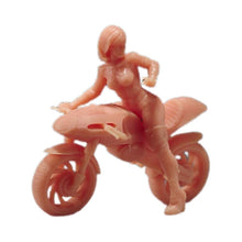 Load image into Gallery viewer, 1:64 Painted Unpainted Figure Model Miniature Resin Diorama Sand Motorbike Girl New