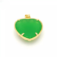 Load image into Gallery viewer, Nature Jade Heart Pendant Necklace Gift Jewelry charm Blessing Fortune Lucky c