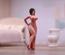 Load image into Gallery viewer, 1:64 Painted Figure Model Miniature Resin Diorama Sand Dress Lady Sexy Beauty