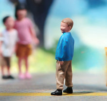 Load image into Gallery viewer, 1:64 Painted Figure Model Miniature Resin Diorama Toy Sand Little Boy Kid Cute