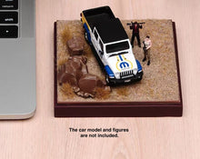 Load image into Gallery viewer, 1:64 Painted Car Model Base Miniature Diorama Road Sand Scenario Wasteland Rock