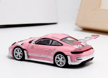 Load image into Gallery viewer, MJ 1:64 Light Pink 911 GT3 Rs Sports Model Diecast Metal Car New Collection