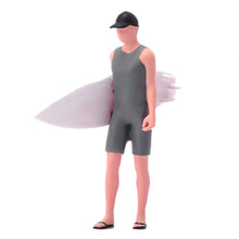 Load image into Gallery viewer, 1:64 Painted Figure Model Miniature Resin Diorama Toy Sand Surfboard Boy Surfing