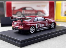 Load image into Gallery viewer, FS 1:64 Red JDM Skyline GTR R34 #1 Sports Model Diecast Metal Car New Collection
