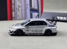 Load image into Gallery viewer, Peako 1:64 DIY Silver Lancer Evo IX 9 Sports Model Diecast Metal Car New Collection