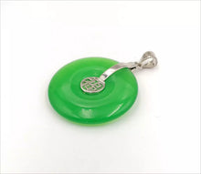 Load image into Gallery viewer, Nature Jade Pendant Necklace Gift Jewelry charm Blessing Fu Fortune Round Luck b