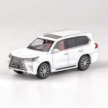 Load image into Gallery viewer, JKM 1:64 White LX570 Luxury SUV Off Road Sports Model Diecast Metal Car New