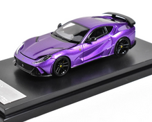 Load image into Gallery viewer, LT 1:64 Purple 812 Novitec Super Racing Sports Model Diecast Metal Car New Collecction
