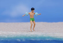Load image into Gallery viewer, 1:64 Painted Figure Model Miniature Resin Diorama Swimming Kid Man Lady Pool Toy Collection