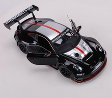 Load image into Gallery viewer, Bburago 1:24 Black Silver 911 GT3 R Sports Open Model Diecast Metal Car New Collection