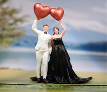 Load image into Gallery viewer, 1:64 Painted Figure Model Miniature Resin Diorama Toy Sand Wedding Couple Lovers