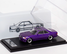 Load image into Gallery viewer, RM 1:64 Purple 560 SEC AMG W126 Coupe Sports Model Diecast Metal Car New Collection