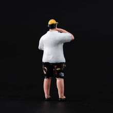 Load image into Gallery viewer, 1:64 Painted Figure Model Miniature Resin Diorama Toy Sand Fat Man Standing Cap New