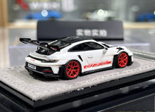 Load image into Gallery viewer, HH 1:64 White Red Rims 992.1 GT3 RS Sports Model Diecast Resin Car New Collection