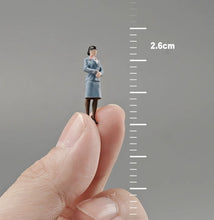 Load image into Gallery viewer, 1:64 Painted Figure Mini Model Miniature Resin Diorama Toy Flight Attendant Lady New Collection