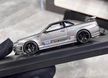 Load image into Gallery viewer, MH 1:64 Gray Skyline GTR R34 NISMO CRS VER Sports Model Diecast Metal Car New Collection