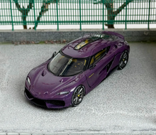 Load image into Gallery viewer, JEC 1:64 Blue Carbon Gemera Super Racing Sports Model Diecast Metal Car New Collection