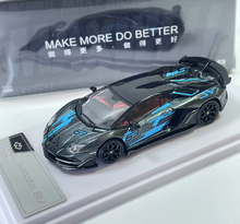 Load image into Gallery viewer, Maxwell 1:64 Gray SVJ Aventador #63 Sports Model Diecast Metal Car New Collection