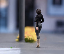Load image into Gallery viewer, 1:64 Painted Figure Model Miniature Resin Sand Cool Girl Pretty Lady in Black
