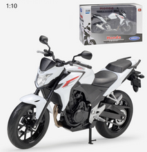 Load image into Gallery viewer, WELLY White 1:10 CB500F Sport Racing Street Model Diecast Metal Motorcycle