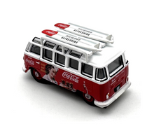 Load image into Gallery viewer, 1:76 VW Red T1 Mini Bus Van Camper Coke Model Diecast Metal Car New