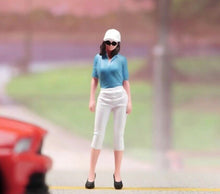 Load image into Gallery viewer, 1:64 Painted Figure Model Miniature Resin Diorama Sand Smart Casual Lady Girl