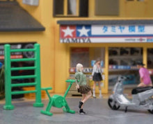 Load image into Gallery viewer, 1:64 Painted Figure Mini Model Miniature Car Scenes Resin Girl Mini Skirt Lady