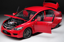 Load image into Gallery viewer, WELL 1:18 Red JDM Civic Type R FD2 Sports Diecast Model Metal Car New