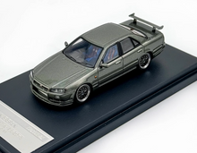 Load image into Gallery viewer, Mortal 1:64 Gray Skyline GTR ER34 25GT-t Sports Model Diecast Metal Car New Collection