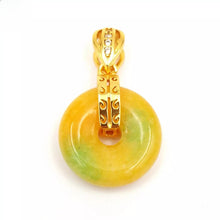 Load image into Gallery viewer, Nature Jade Round Pendant Necklace Gift Jewelry charm Blessing Lucky Accessory D