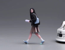Load image into Gallery viewer, 1:64 Painted Figure Model Miniature Resin Diorama Toy Sand Walking Girl Casual