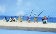 Load image into Gallery viewer, 1:64 Painted Figure Model Miniature Resin Diorama Sand Fishing Fisherman Angeler New Collection