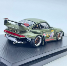 Load image into Gallery viewer, SW 1:64 Matte Green RWB 911 993 #91 Sports Model Diecast Metal Car New Collection