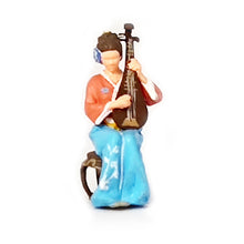 Load image into Gallery viewer, 1:64 Painted Figure Mini Model Miniature Resin Diorama Chinese Pipa Lady Blue