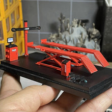 Load image into Gallery viewer, 1:64 Red Wheel Alignment Machine Garage Display Scene Model Resin For Car New