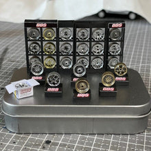 Load image into Gallery viewer, 1:64 Garage Repair Shop Display Scene BBS Rims Set Model Resin For Car New Collection