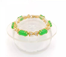 Load image into Gallery viewer, Nature Jade Beaded Bracelet Jewelry Blessing Lucky Fortune Gift For Her green g