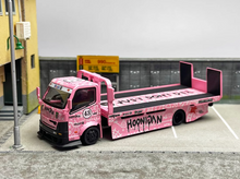 Load image into Gallery viewer, MT 1:64 Pink H300 Flatbed Tow Truck Custom Model Diecast Metal Car