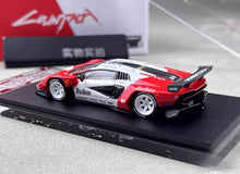 Load image into Gallery viewer, PSC 1:64 White Red LP800-4 Racing Sports Model Diecast Metal Car BN