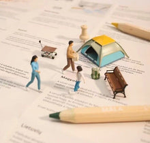Load image into Gallery viewer, 1:64 Painted Figure Mini Model Miniature Diorama Sand Camping Outdoor Picnic Toy Collection