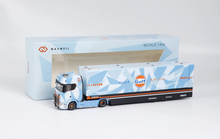 Load image into Gallery viewer, 1:64 Scania S730 Blue Enclosed Double Deck Truck Model Diecast Metal Car New
