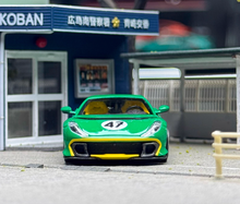 Load image into Gallery viewer, TOC 1:64 Green 812C FE812C #47 Coupe Sports Model Diecast Metal Car New Collection