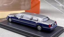 Load image into Gallery viewer, GCD 1:64 Silver Blue Stretch Limousine Continental Model Diecast Metal CarNew