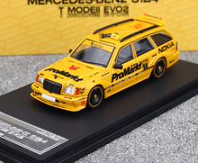 Load image into Gallery viewer, Mortal 1:64 Yellow Taxi S124 MODEII EVO2 Sport Wagon Model Diecast Metal Car