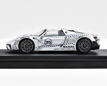 Load image into Gallery viewer, TM 1:64 Silver 918 #23 Spyder Racing Sports Model Diecast Metal Car New