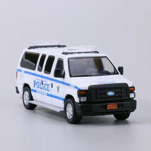 Load image into Gallery viewer, 1:64 596 White US Police E350 Super Duty Wagon Van Model Diecast Metal Car New Collection