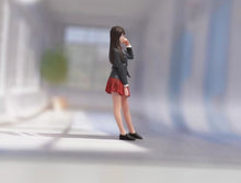 Load image into Gallery viewer, 1:64 Painted Figure Model Miniature Resin Diorama Sand Red Skirt Uniform Girl