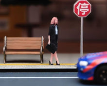 Load image into Gallery viewer, 1:64 Painted Figure Model Miniature Resin Diorama Sand Office Lady Businesswoman